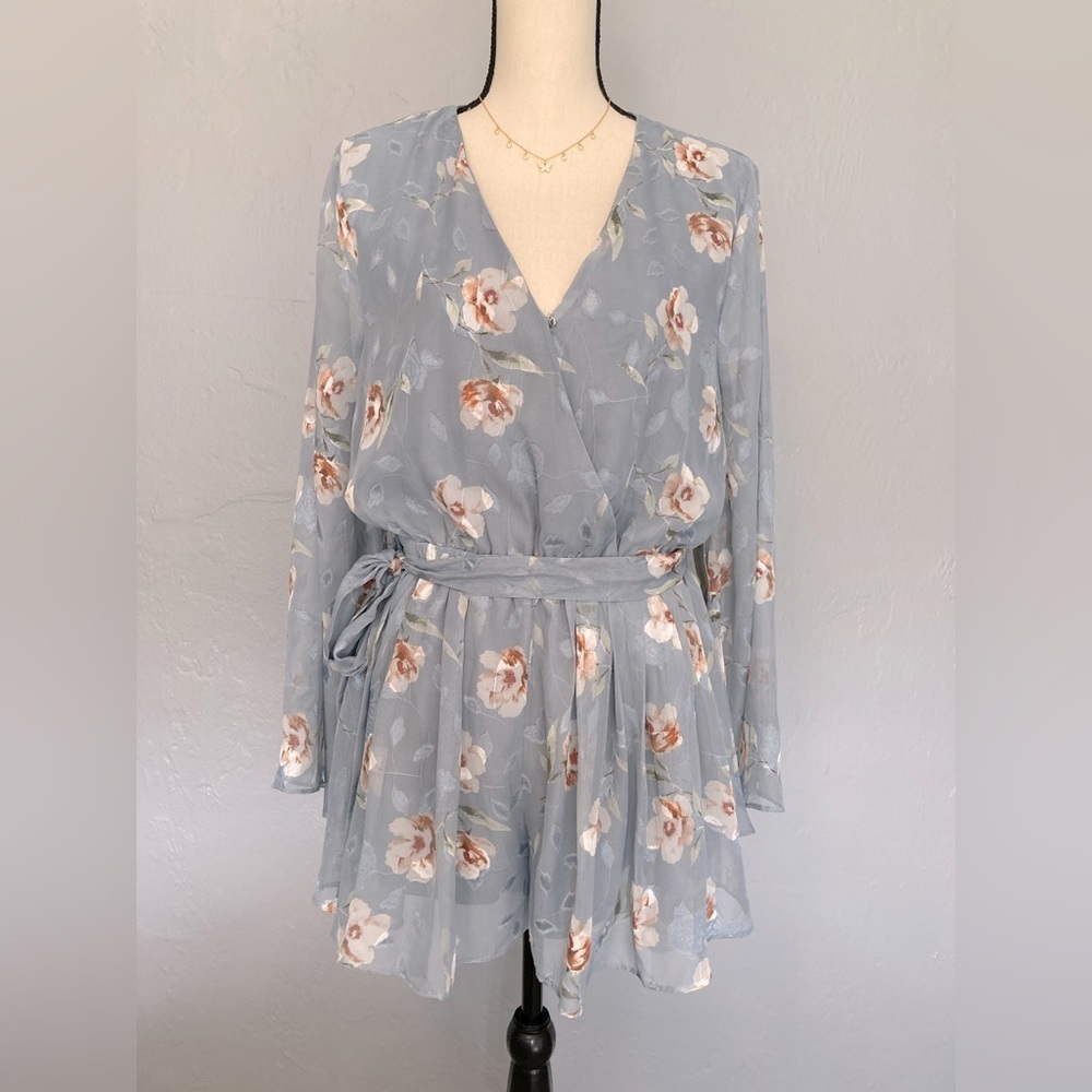 Altar d state blue floral romper